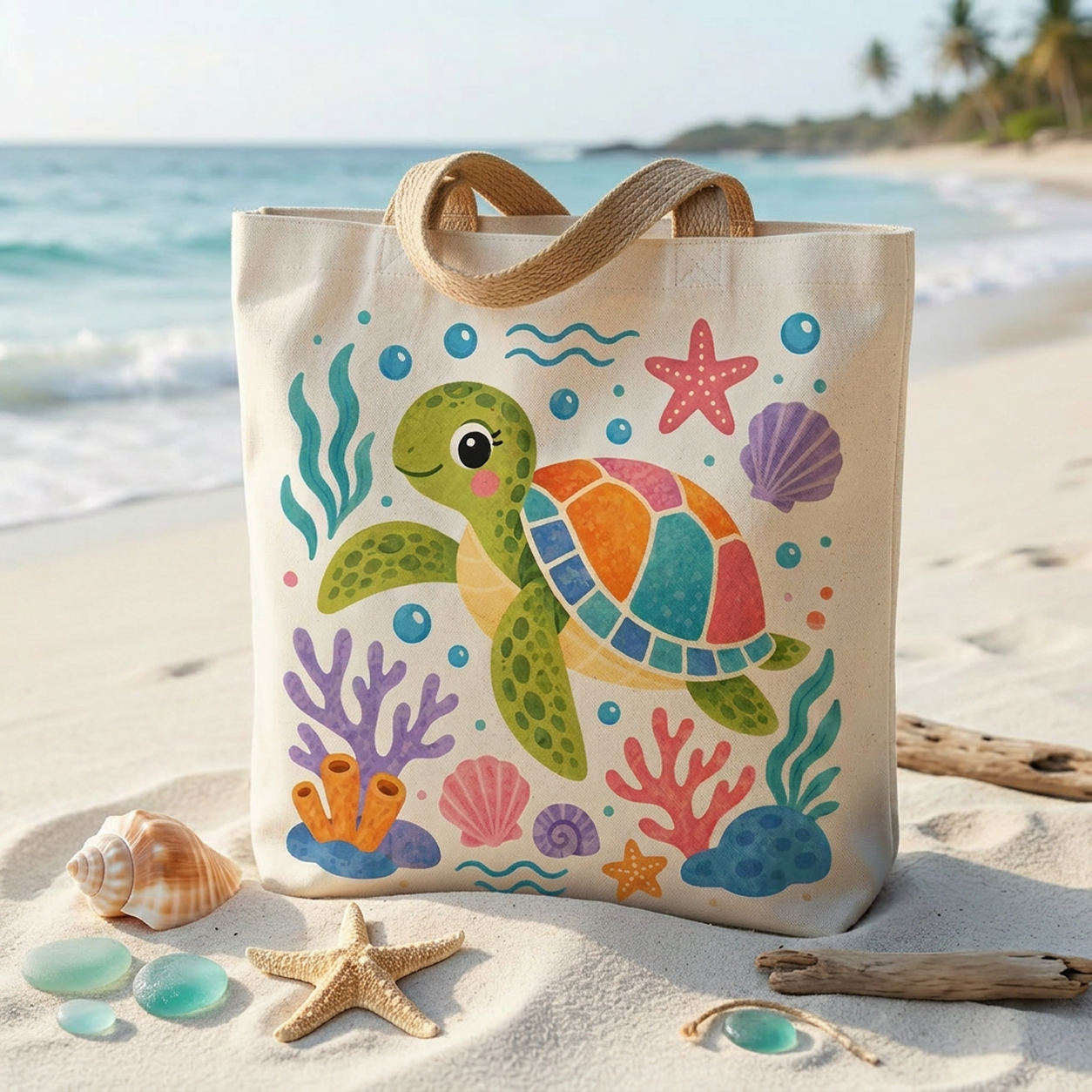 Ocean Turtle Tote