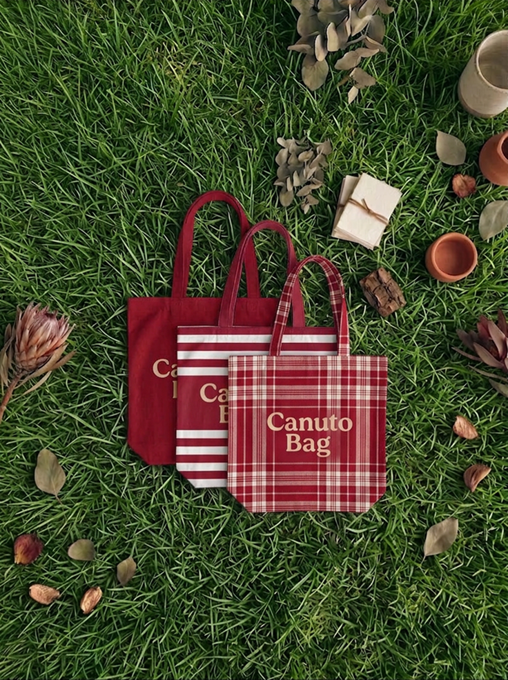 Berry Stripe Mini Tote