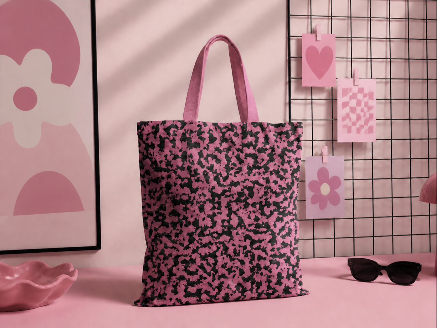 Pink Leopard Tote