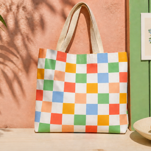 Citrus Check Tote
